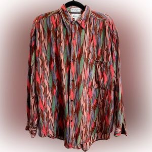Vintage Goouch Rayon Abstract Design Shirt